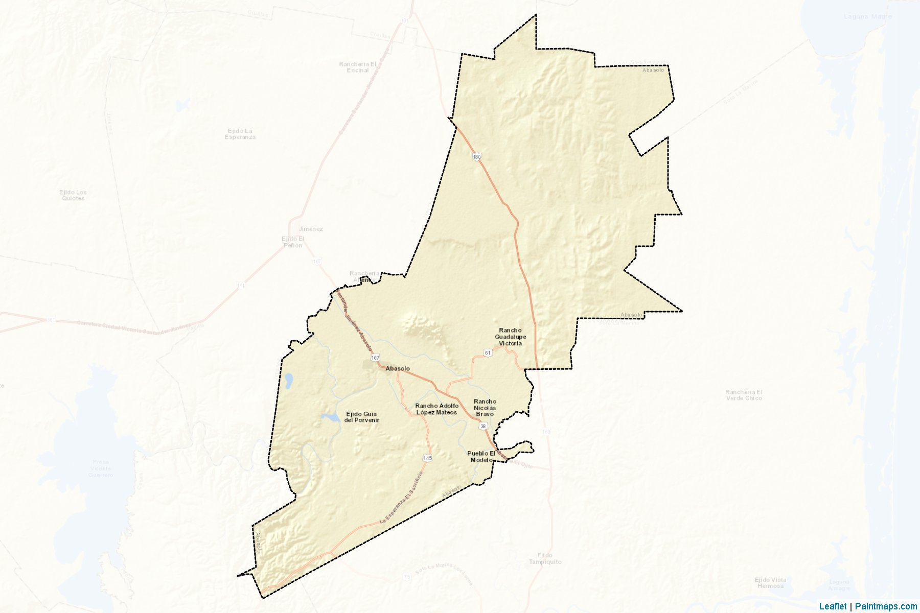 Abasolo (Tamaulipas) Haritası Örnekleri-2