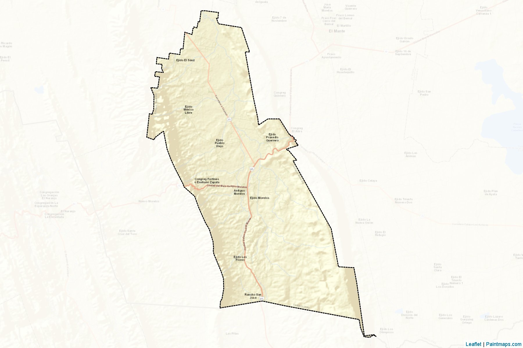 Antiguo Morelos (Tamaulipas) Map Cropping Samples-2