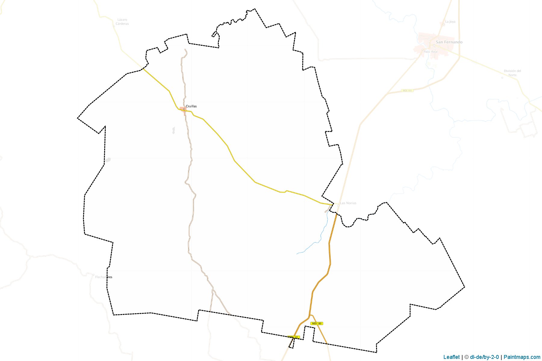 Cruillas (Tamaulipas) Map Cropping Samples-1