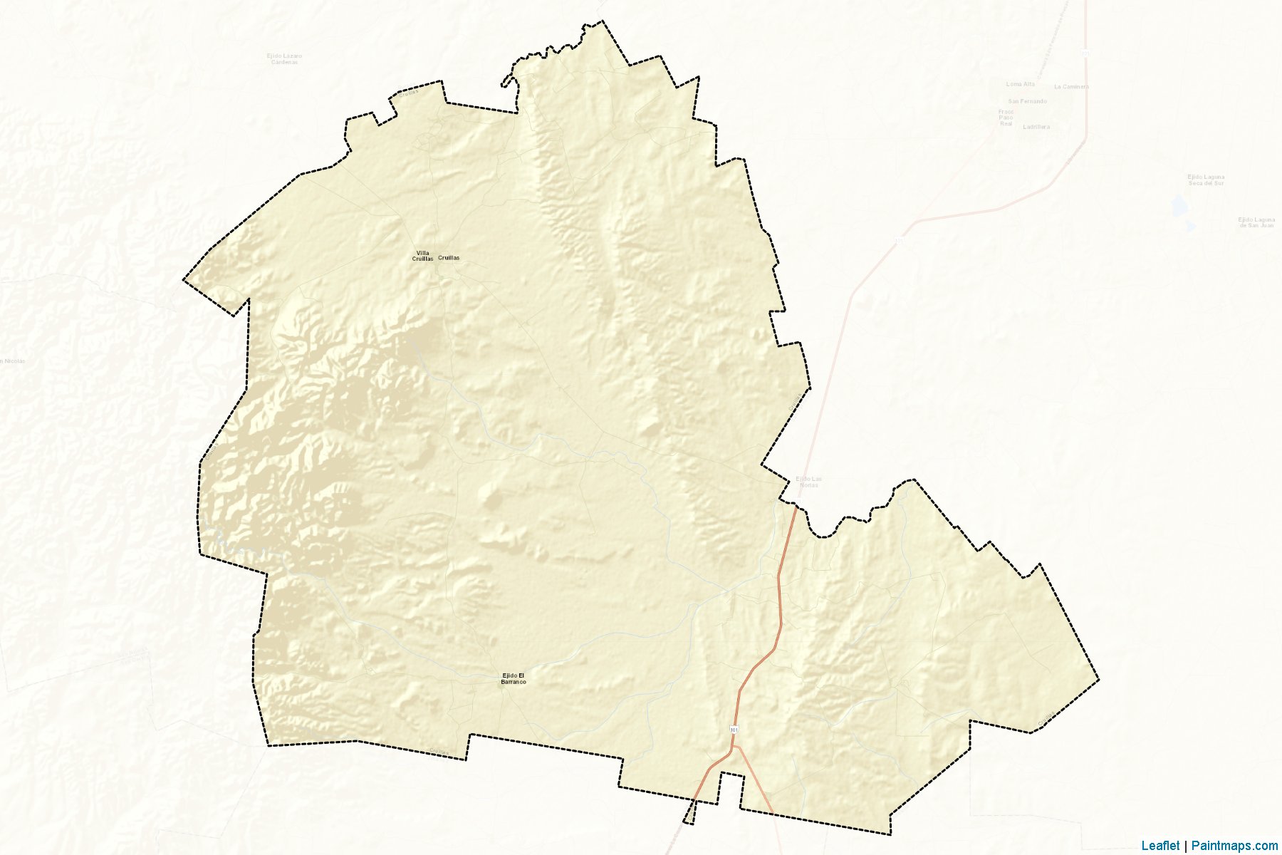 Cruillas (Tamaulipas) Map Cropping Samples-2