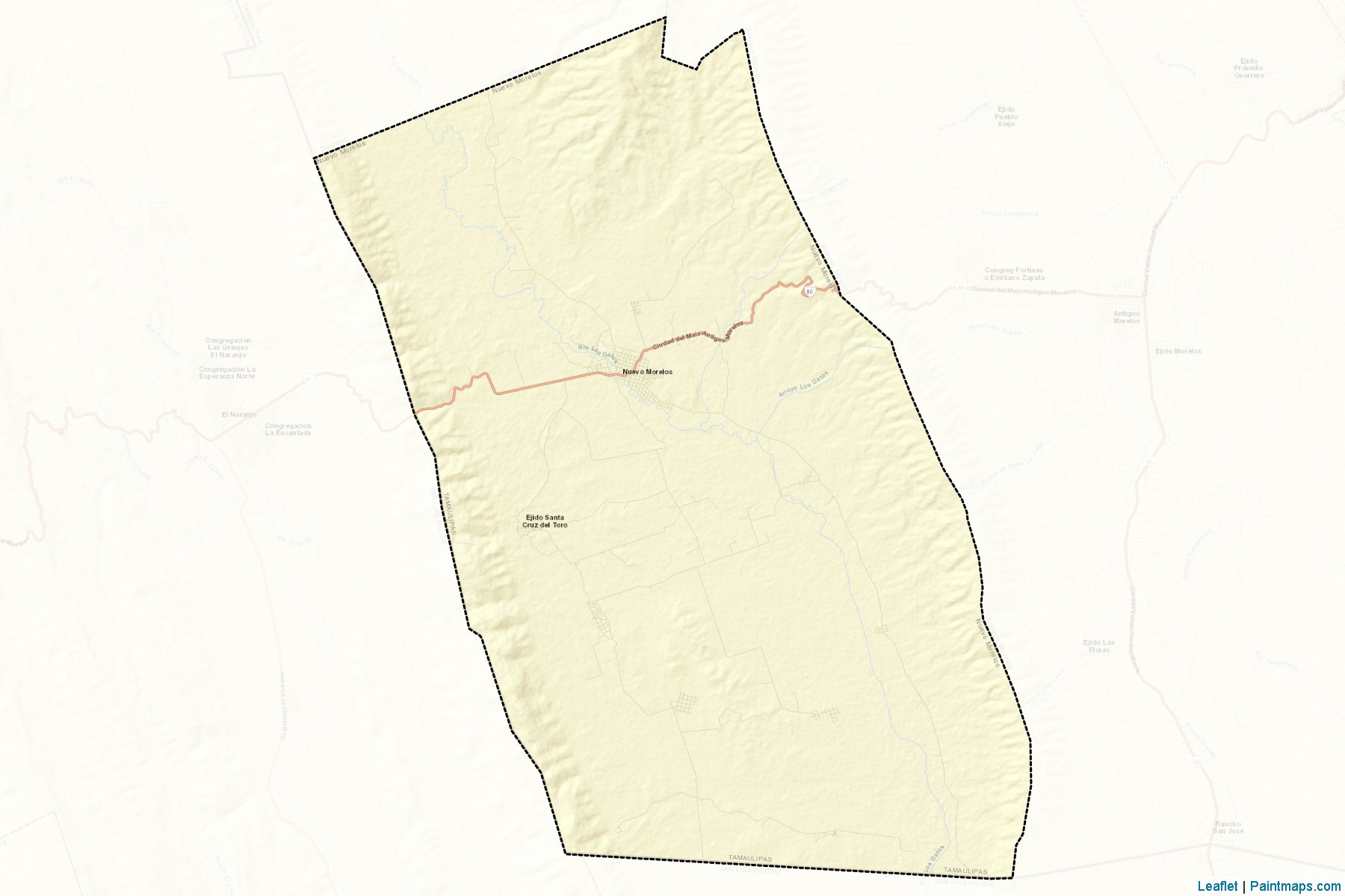 Nuevo Morelos (Tamaulipas) Map Cropping Samples-2