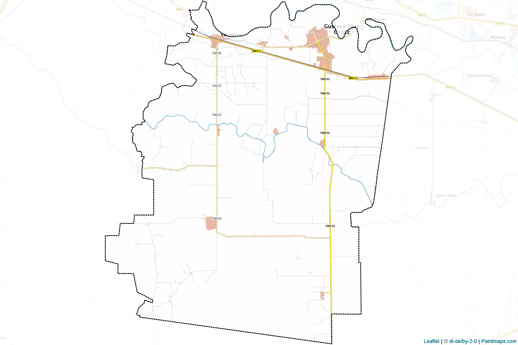 Gustavo Díaz Ordáz (Tamaulipas) Map Cropping Samples-1