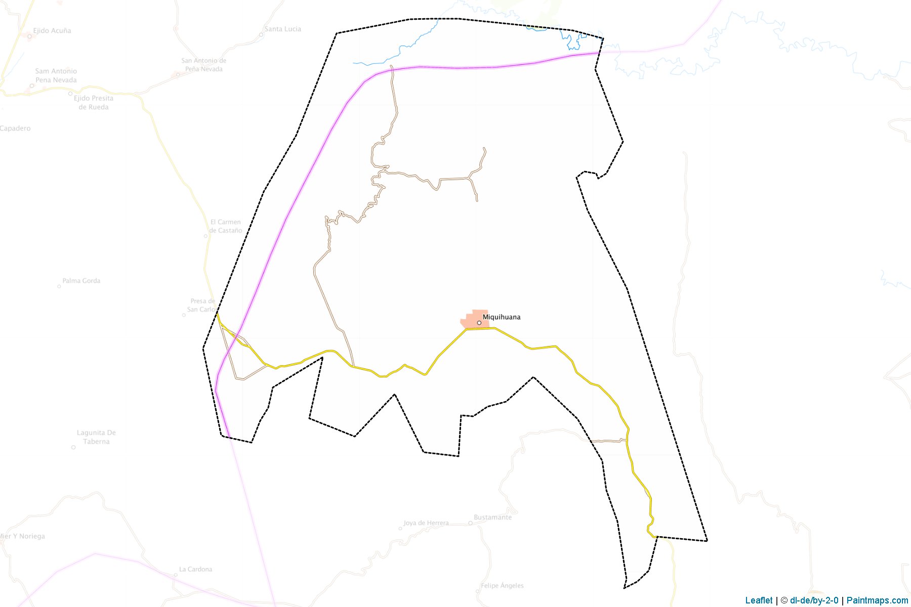 Miquihuana (Tamaulipas) Haritası Örnekleri-1