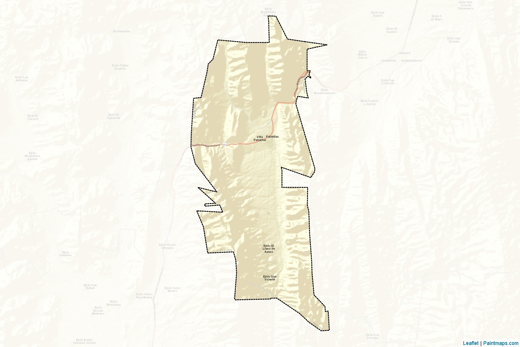 Palmillas (Tamaulipas) Map Cropping Samples-2