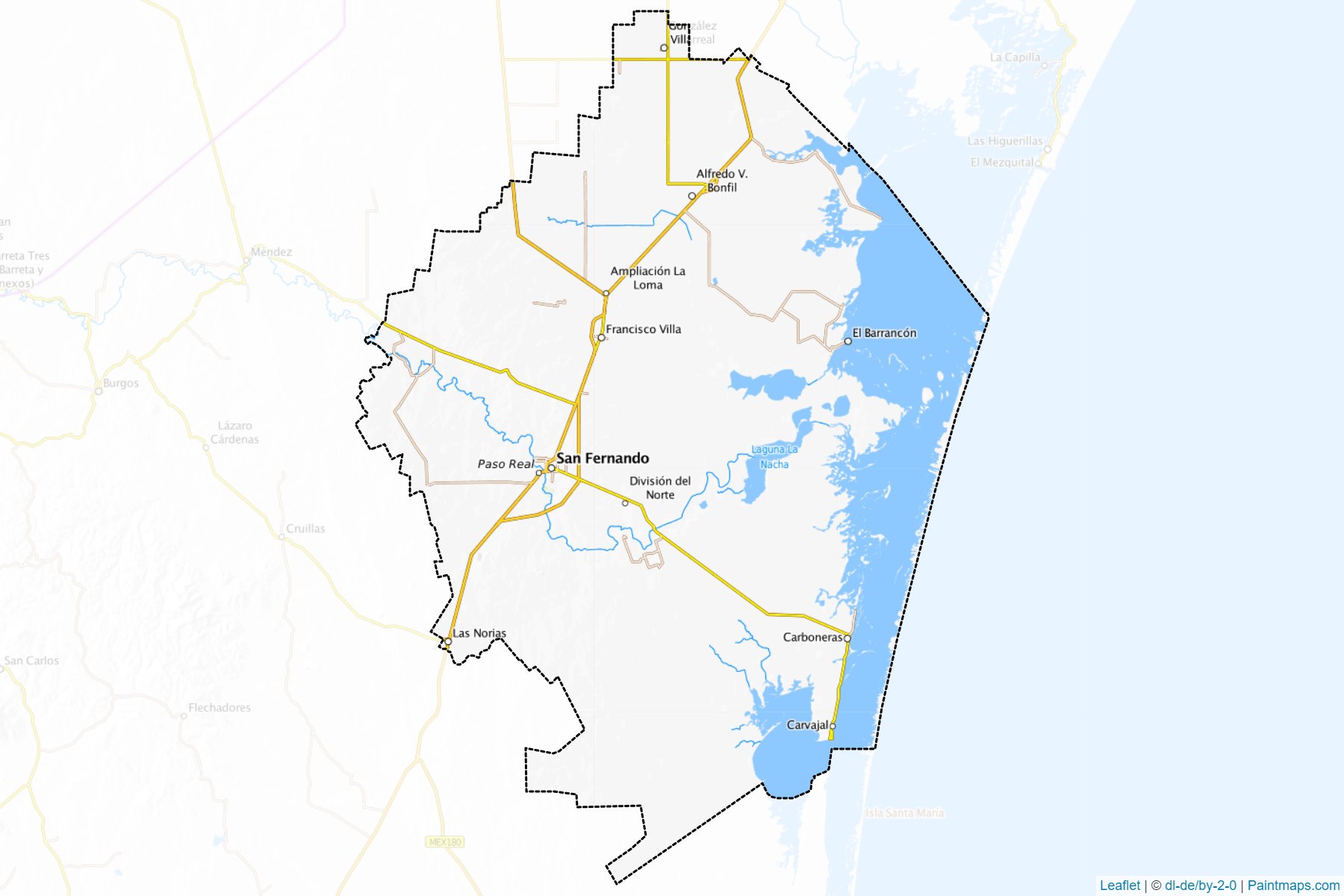 San Fernando (Tamaulipas) Map Cropping Samples-1