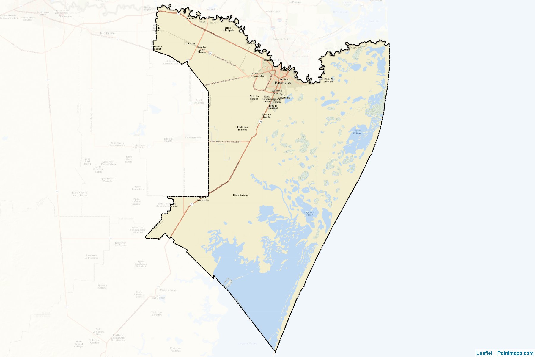 Matamoros (Tamaulipas) Map Cropping Samples-2