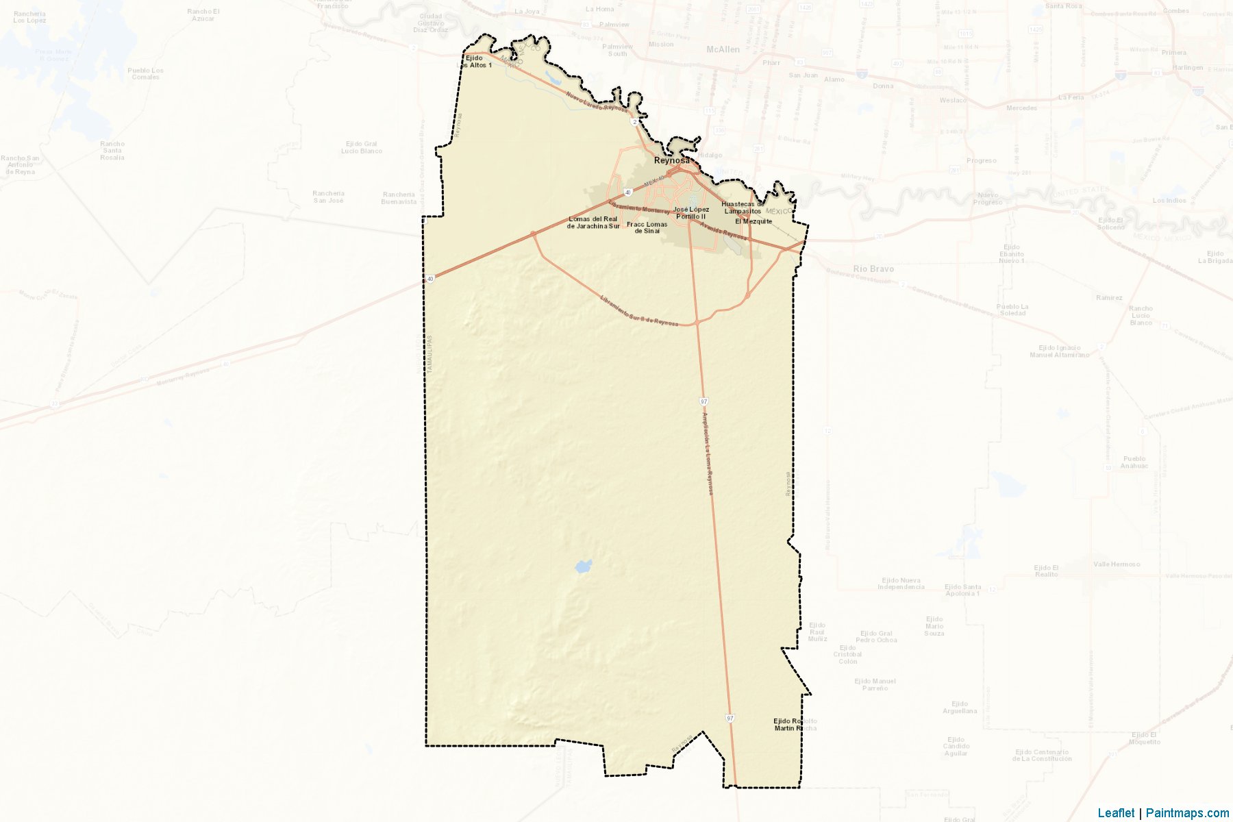 Reynosa (Tamaulipas) Map Cropping Samples-2