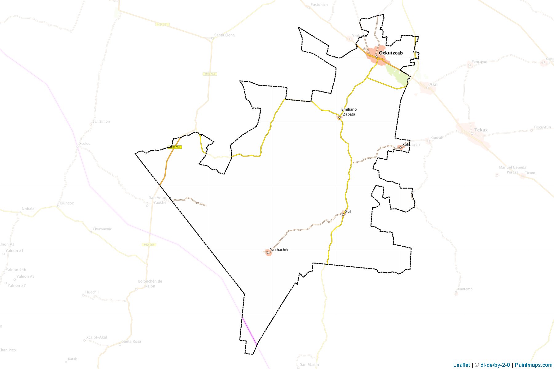 Oxkutzcab (Yucatán) Map Cropping Samples-1