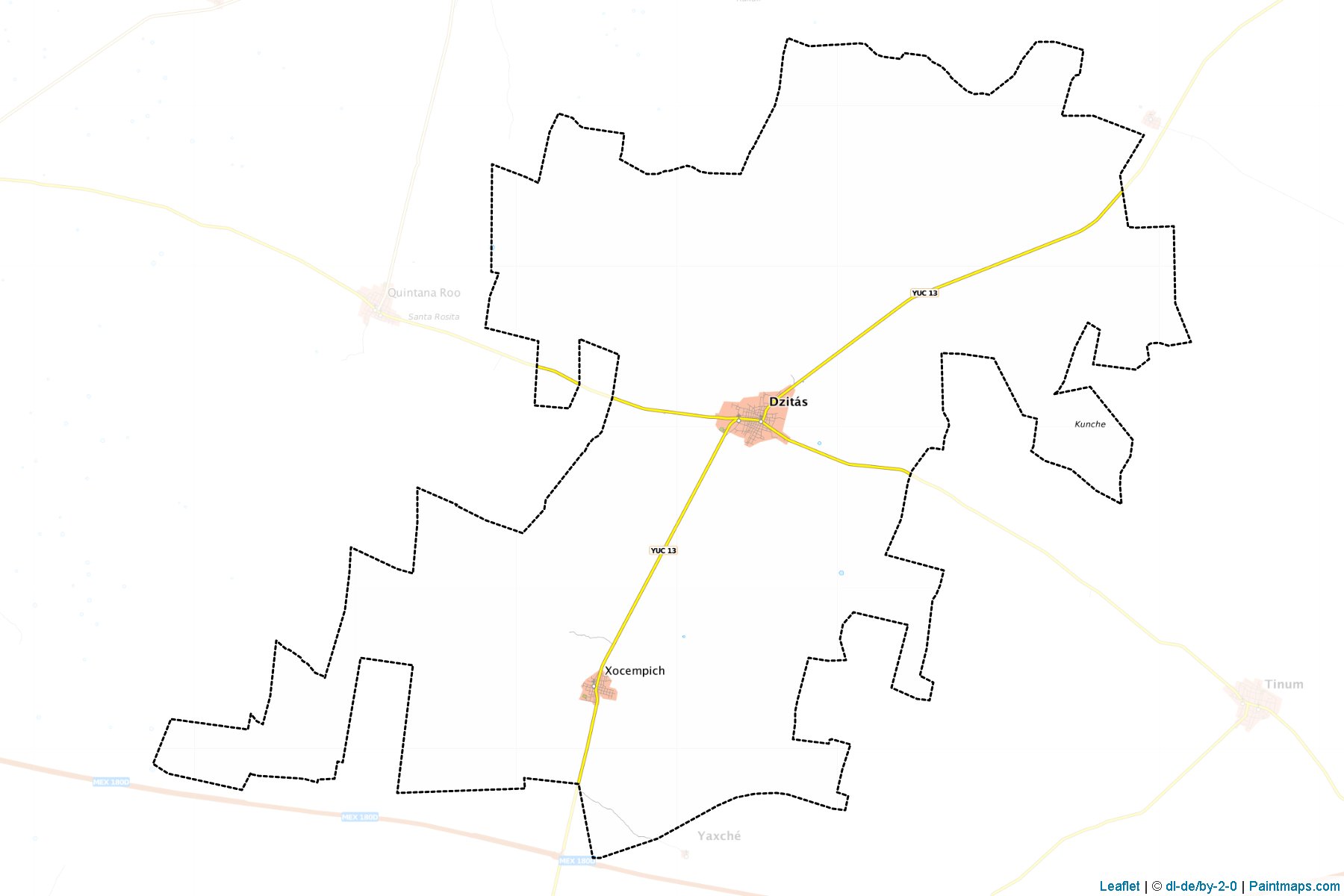 Muestras de recorte de mapas Dzitás (Yucatán)-1