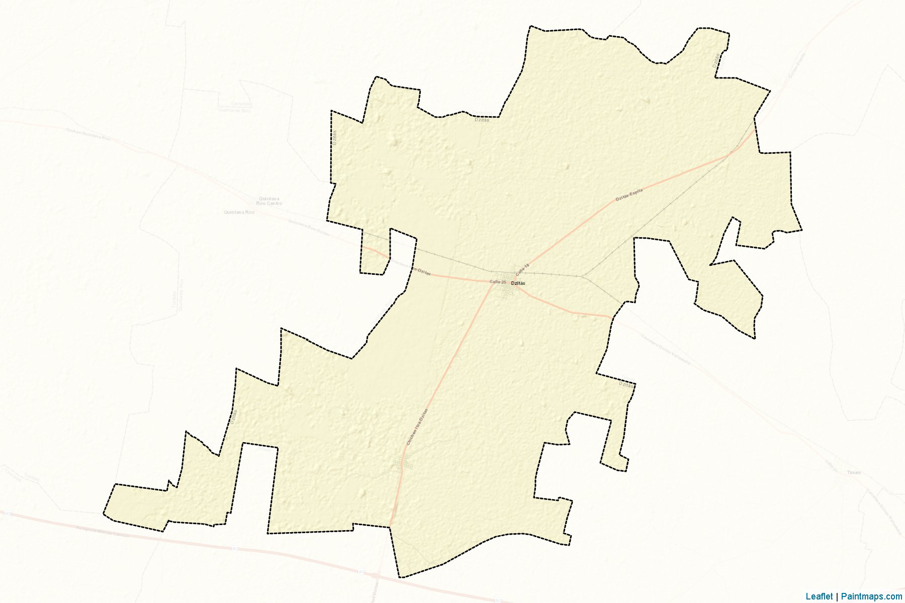 Muestras de recorte de mapas Dzitás (Yucatán)-2