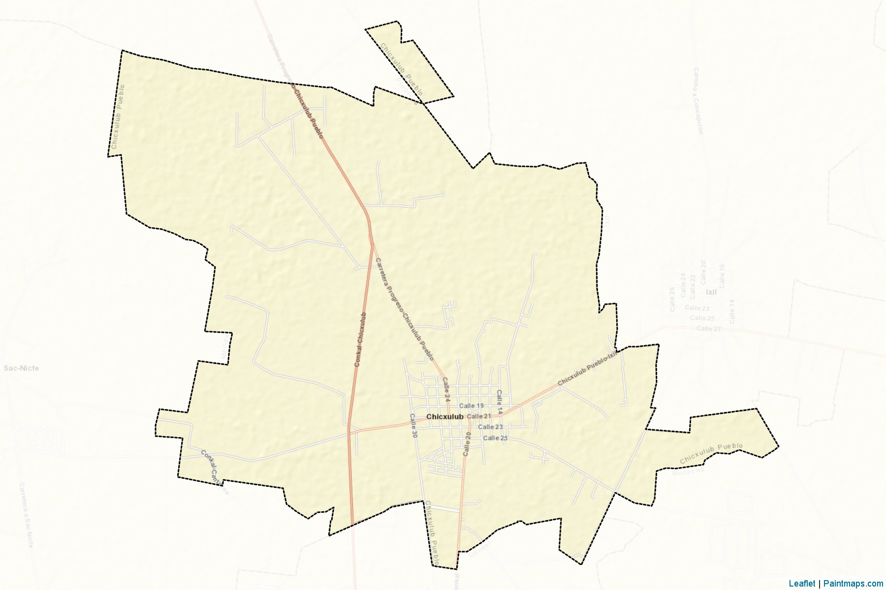 Chicxulub Pueblo (Yucatán) Map Cropping Samples-2