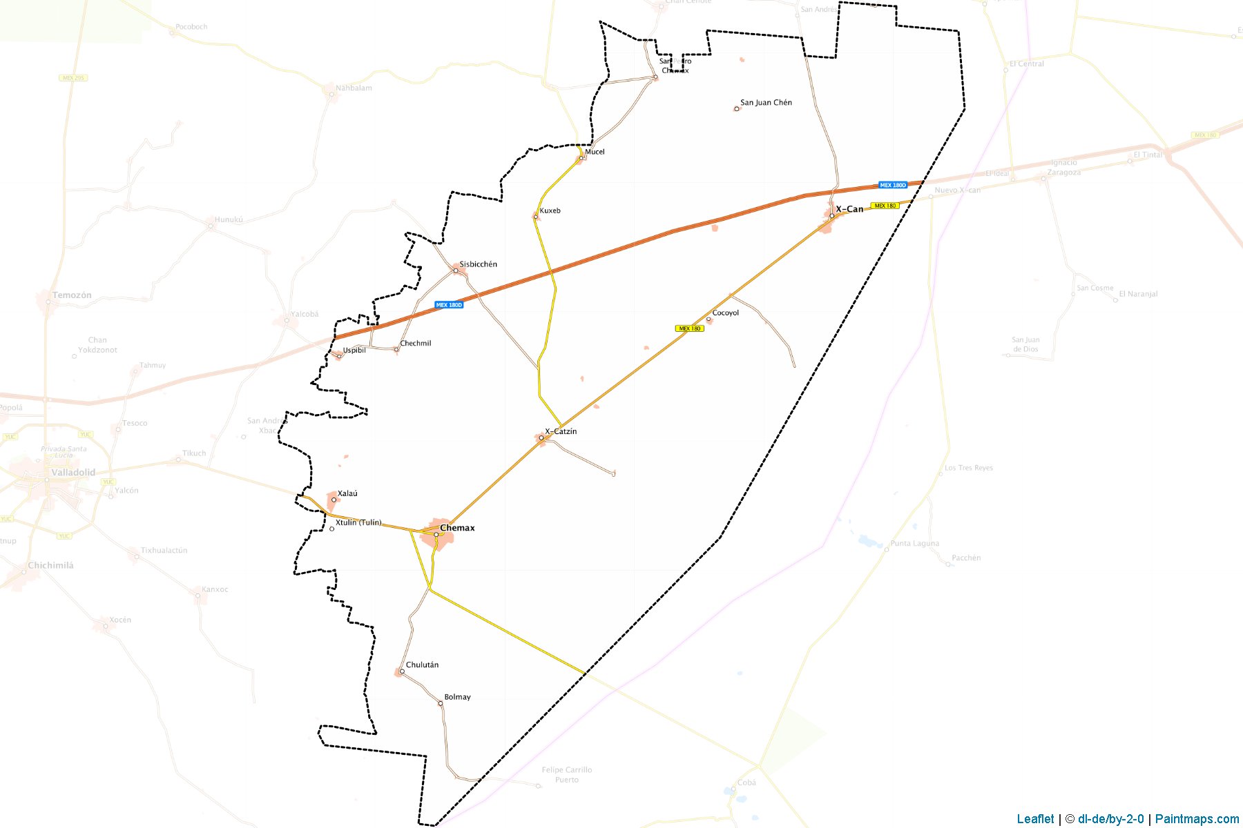 Chemax (Yucatán) Map Cropping Samples-1