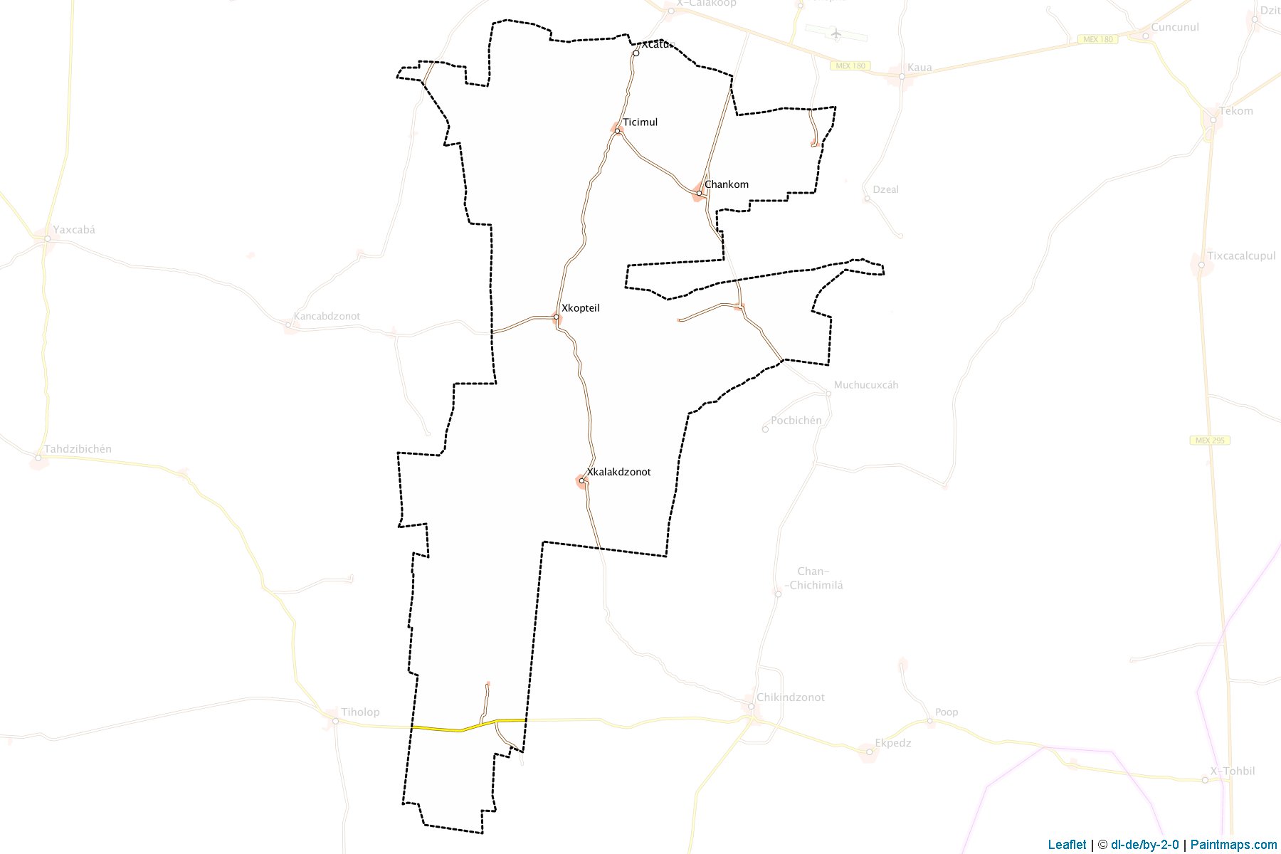 Muestras de recorte de mapas Chankom (Yucatán)-1