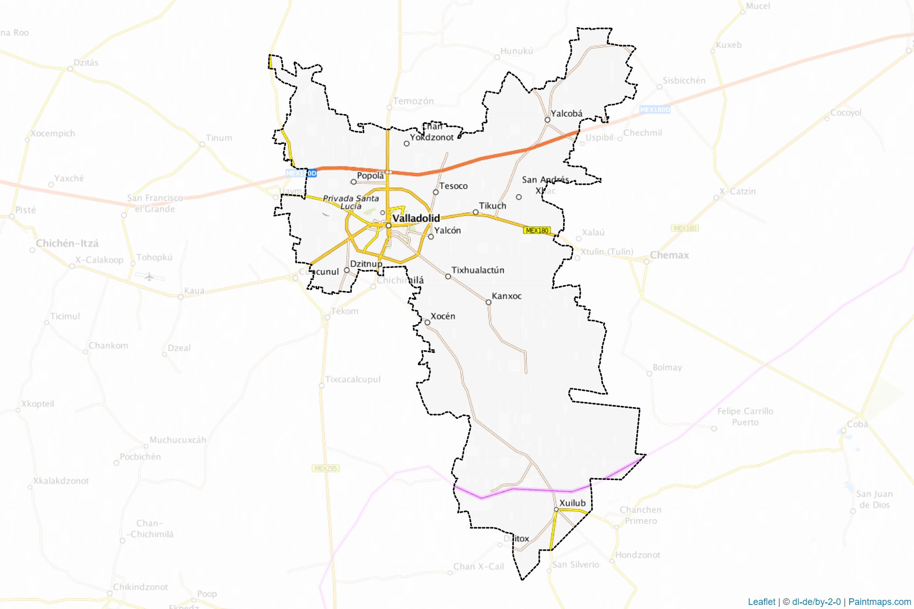 Valladolid (Yucatán) Haritası Örnekleri-1