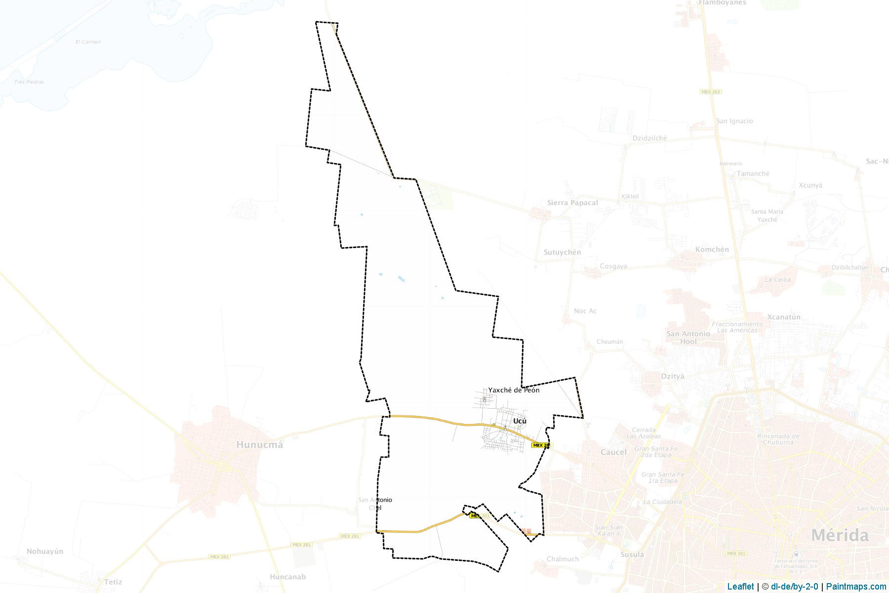 Muestras de recorte de mapas Ucú (Yucatán)-1