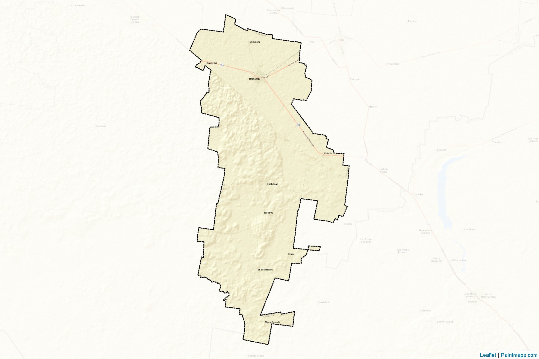 Muestras de recorte de mapas Tzucacab (Yucatán)-2