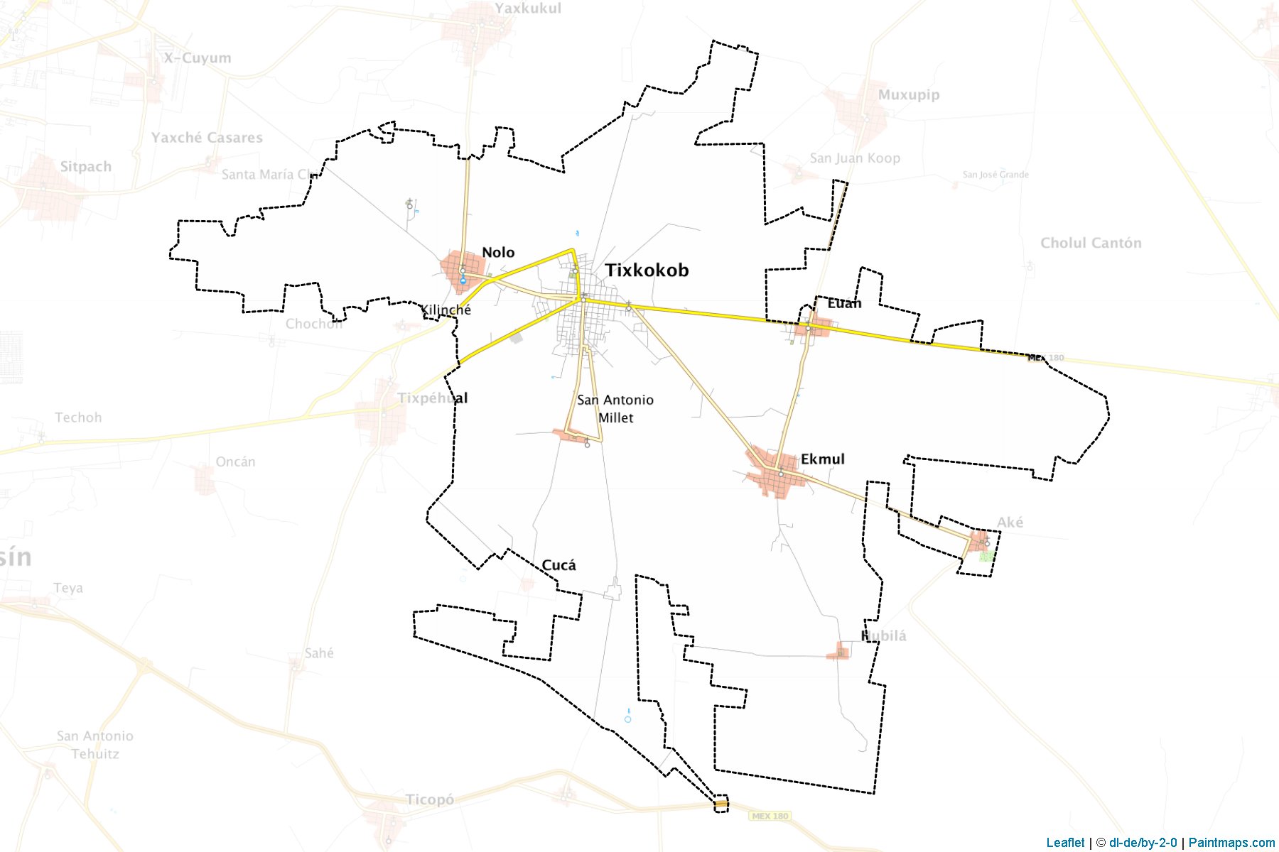 Tixkokob (Yucatán) Map Cropping Samples-1