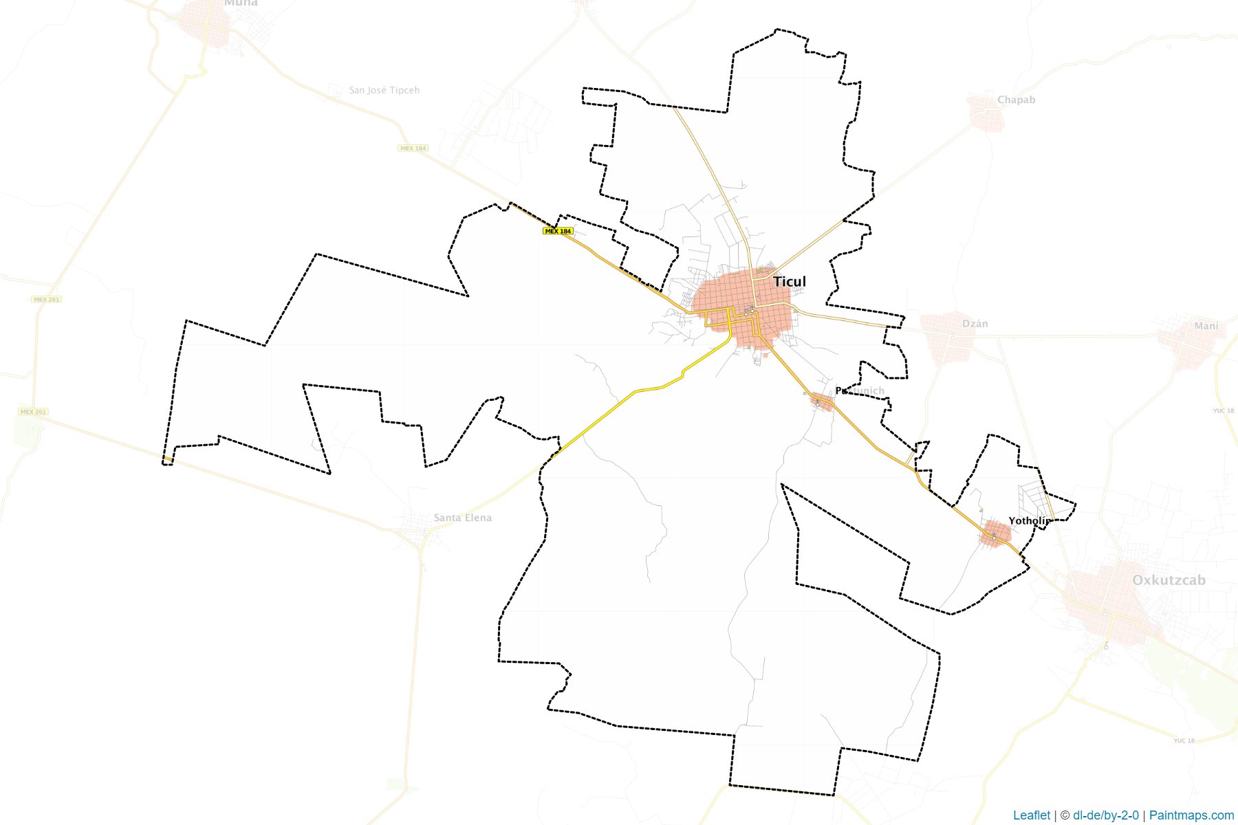 Muestras de recorte de mapas Ticul (Yucatán)-1