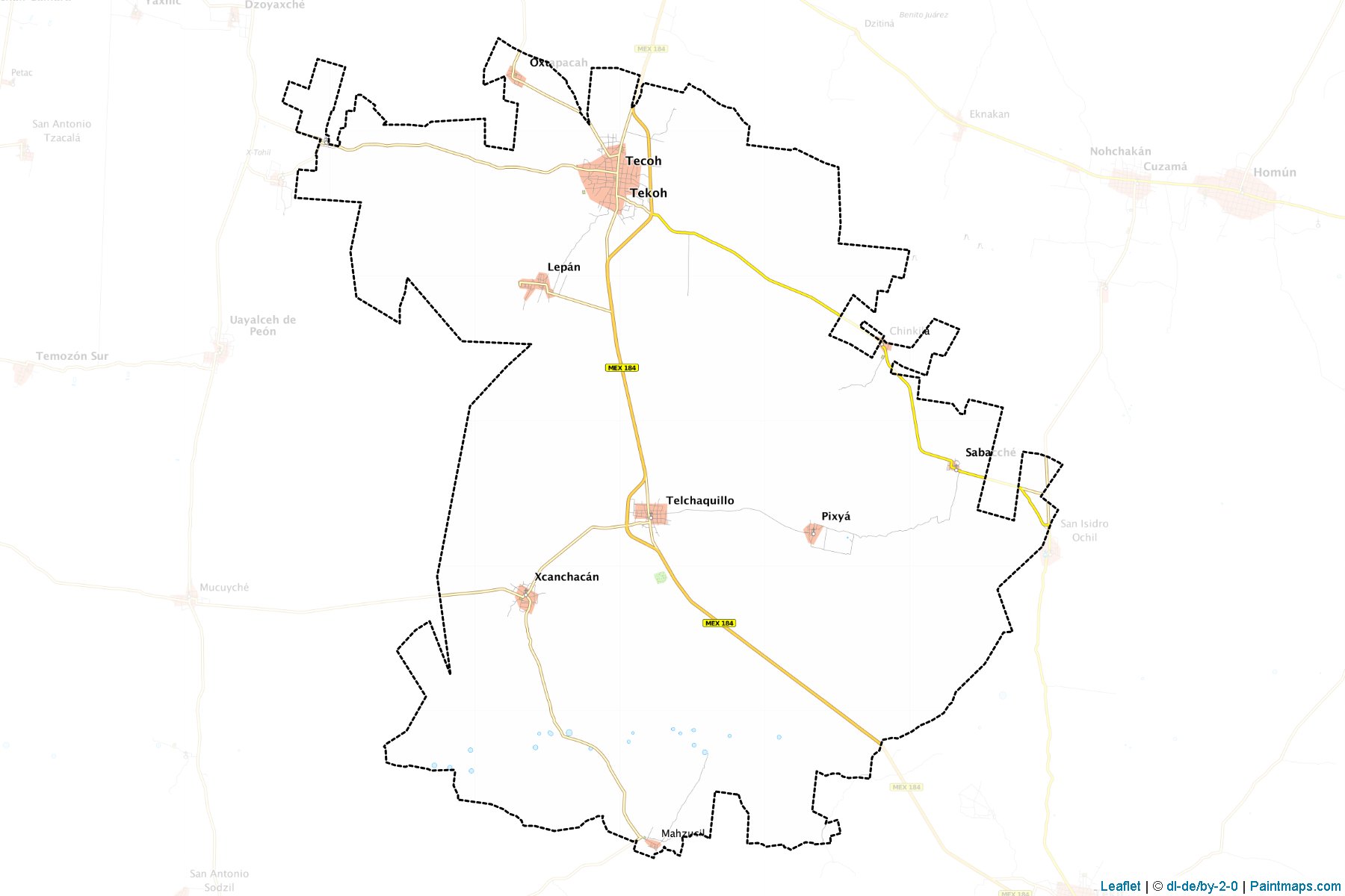 Muestras de recorte de mapas Tecoh (Yucatán)-1