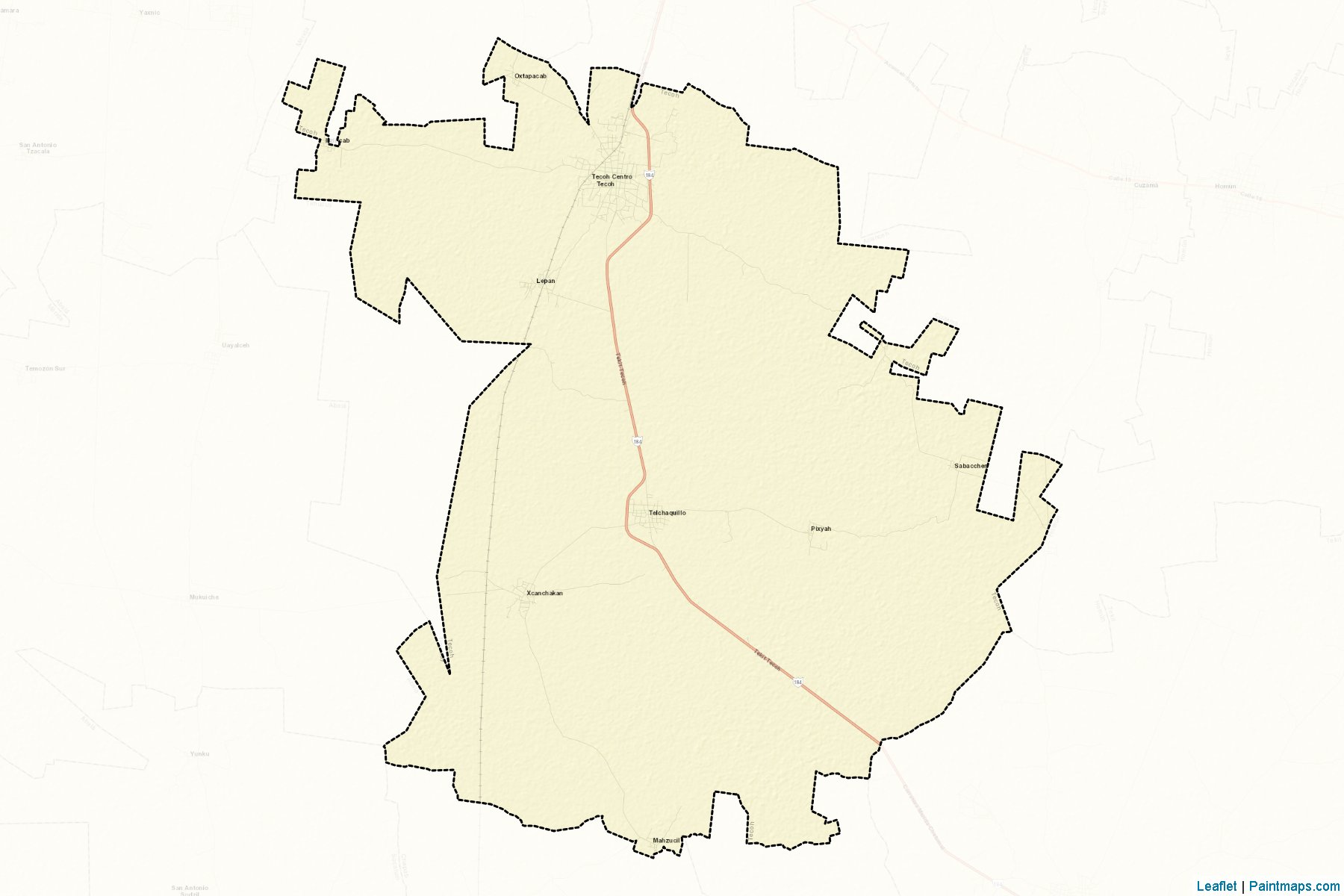 Muestras de recorte de mapas Tecoh (Yucatán)-2