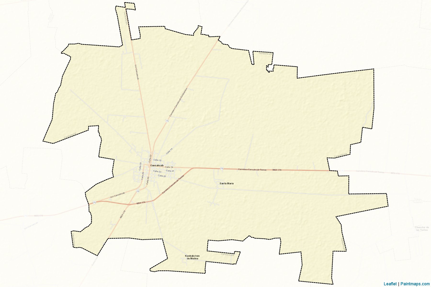 Muestras de recorte de mapas Cansahcab (Yucatán)-2