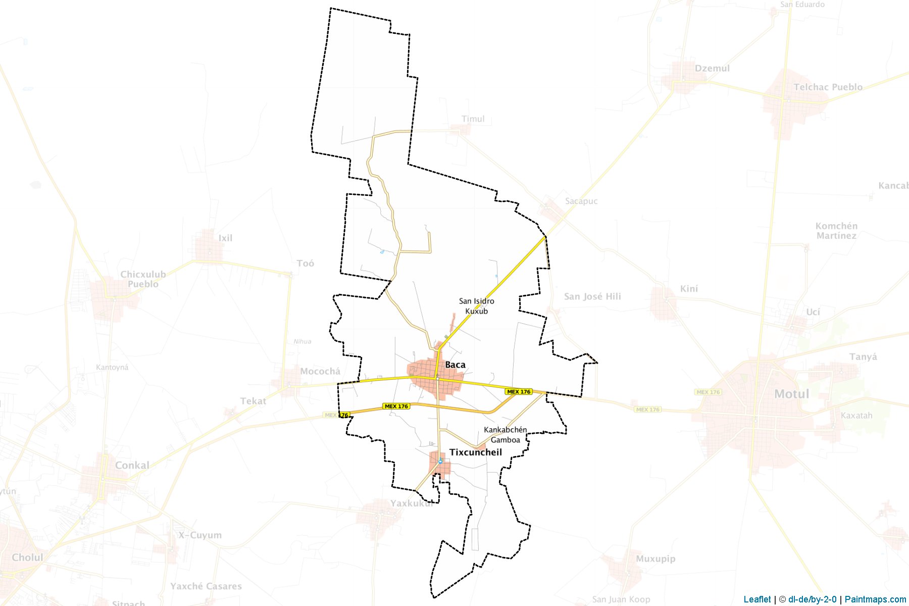 Muestras de recorte de mapas Baca (Yucatán)-1