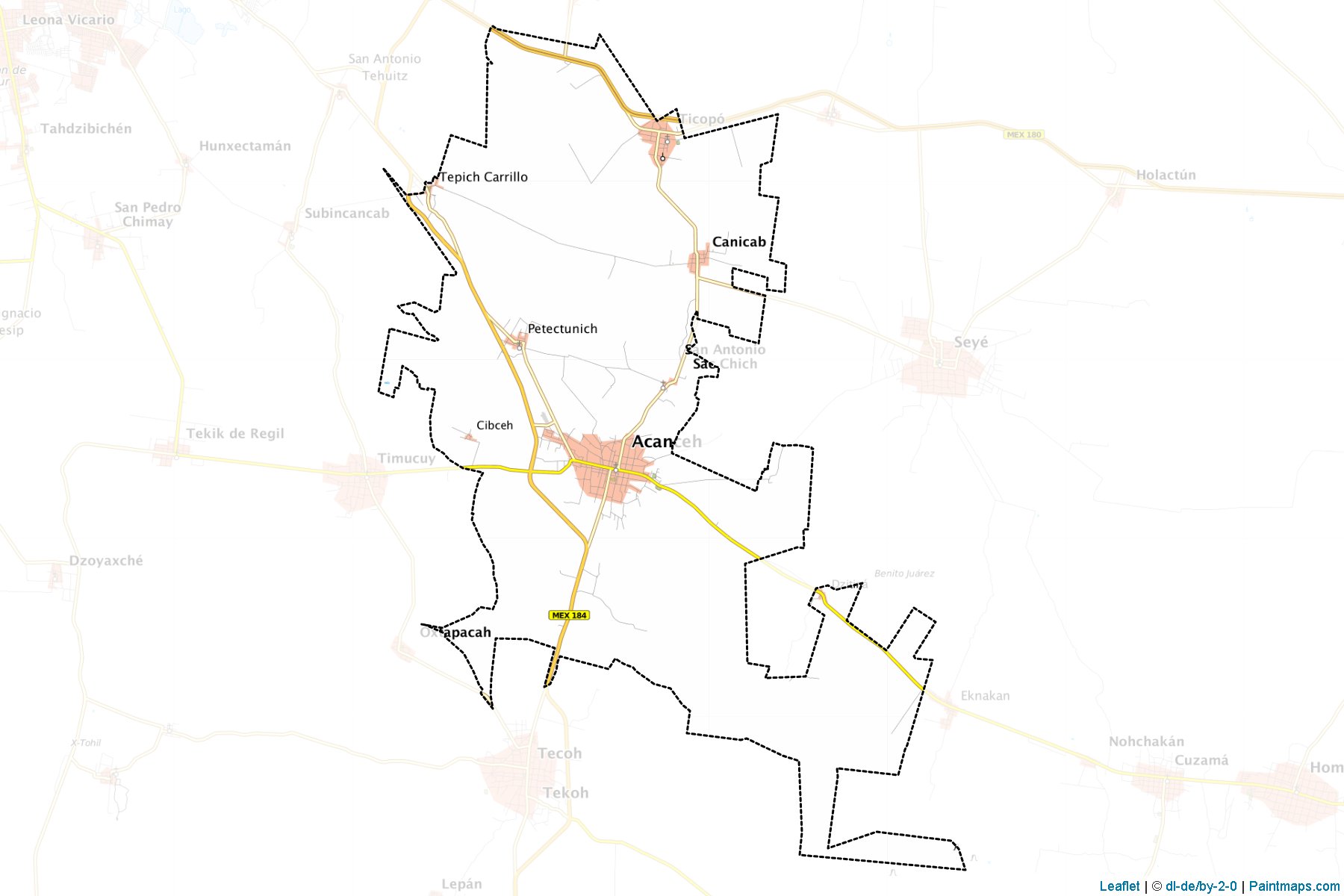 Muestras de recorte de mapas Acanceh (Yucatán)-1