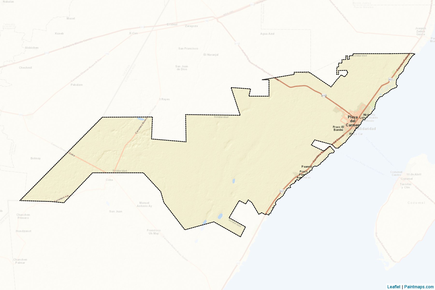 Solidaridad (Quintana Roo) Map Cropping Samples-2