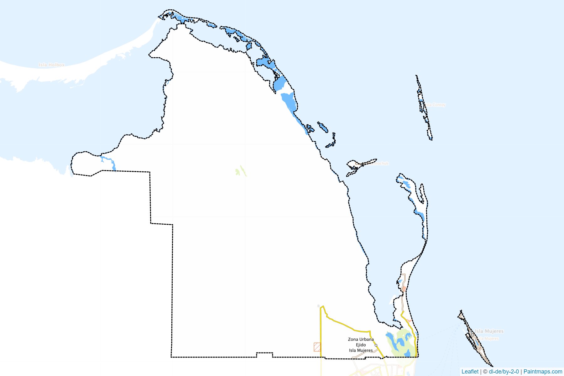 Muestras de recorte de mapas Isla Mujeres (Quintana Roo)-1