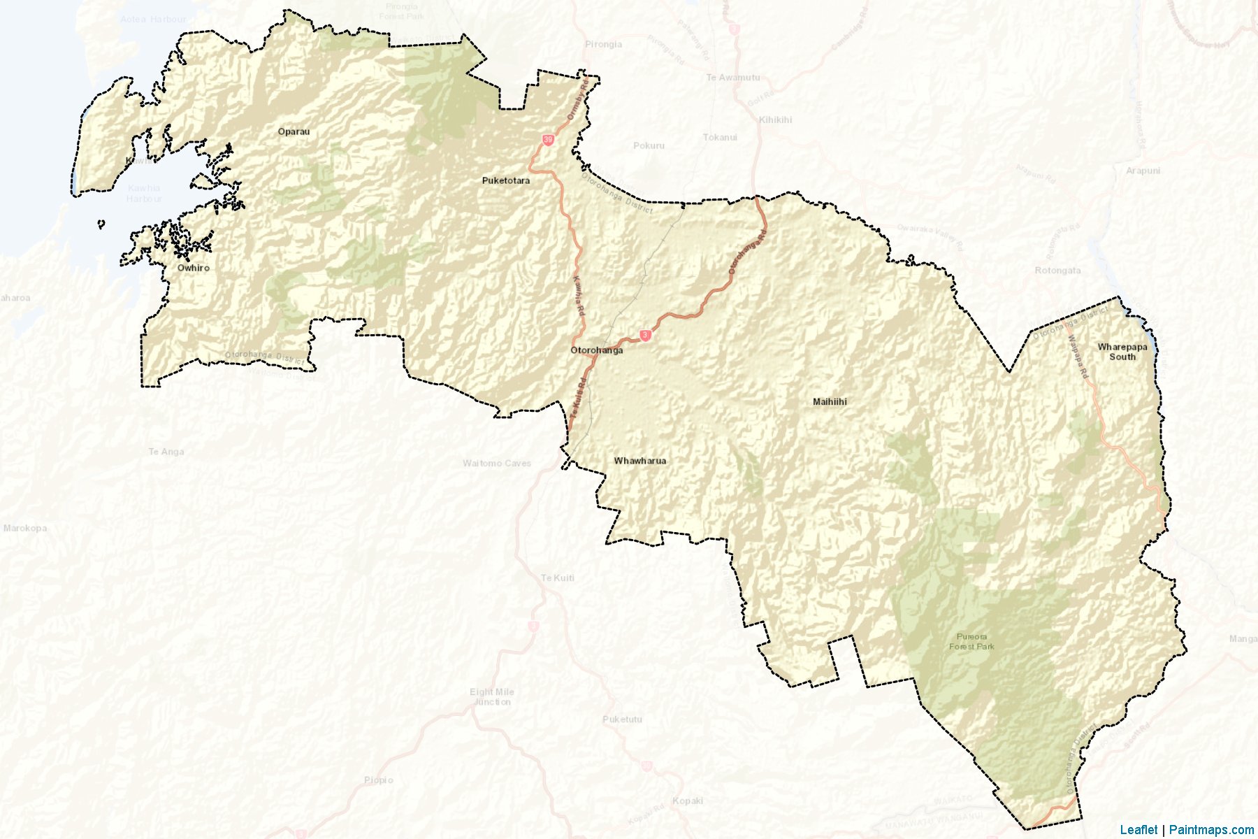 Otorohanga (Waikato Region) Map Cropping Samples-2