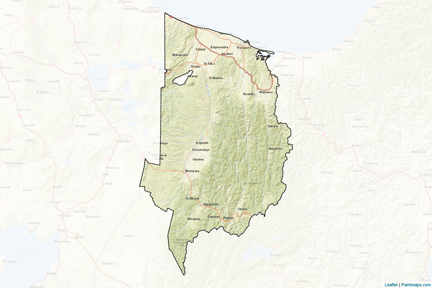 Whakatane (Bay of Plenty Region) Map Cropping Samples-2