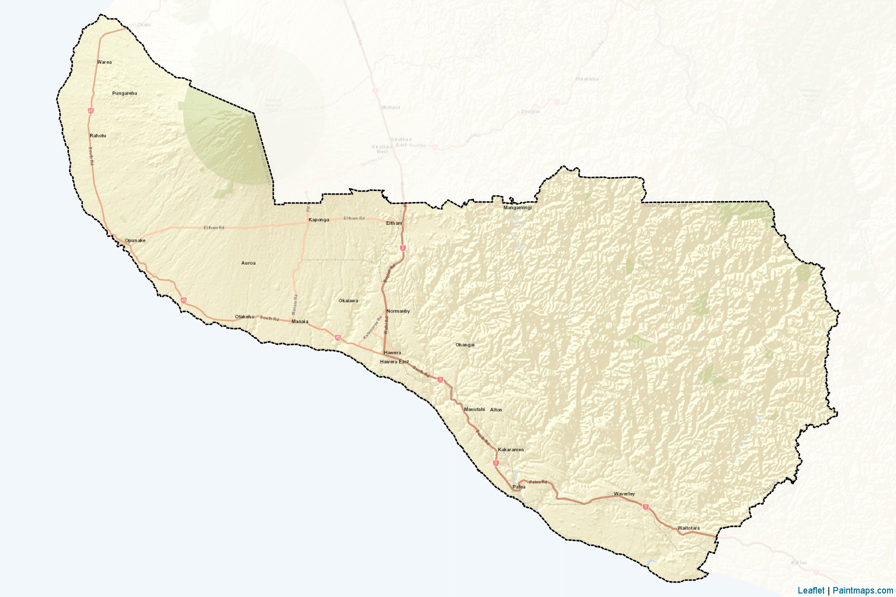 Muestras de recorte de mapas South Taranaki District (Taranaki Region)-2