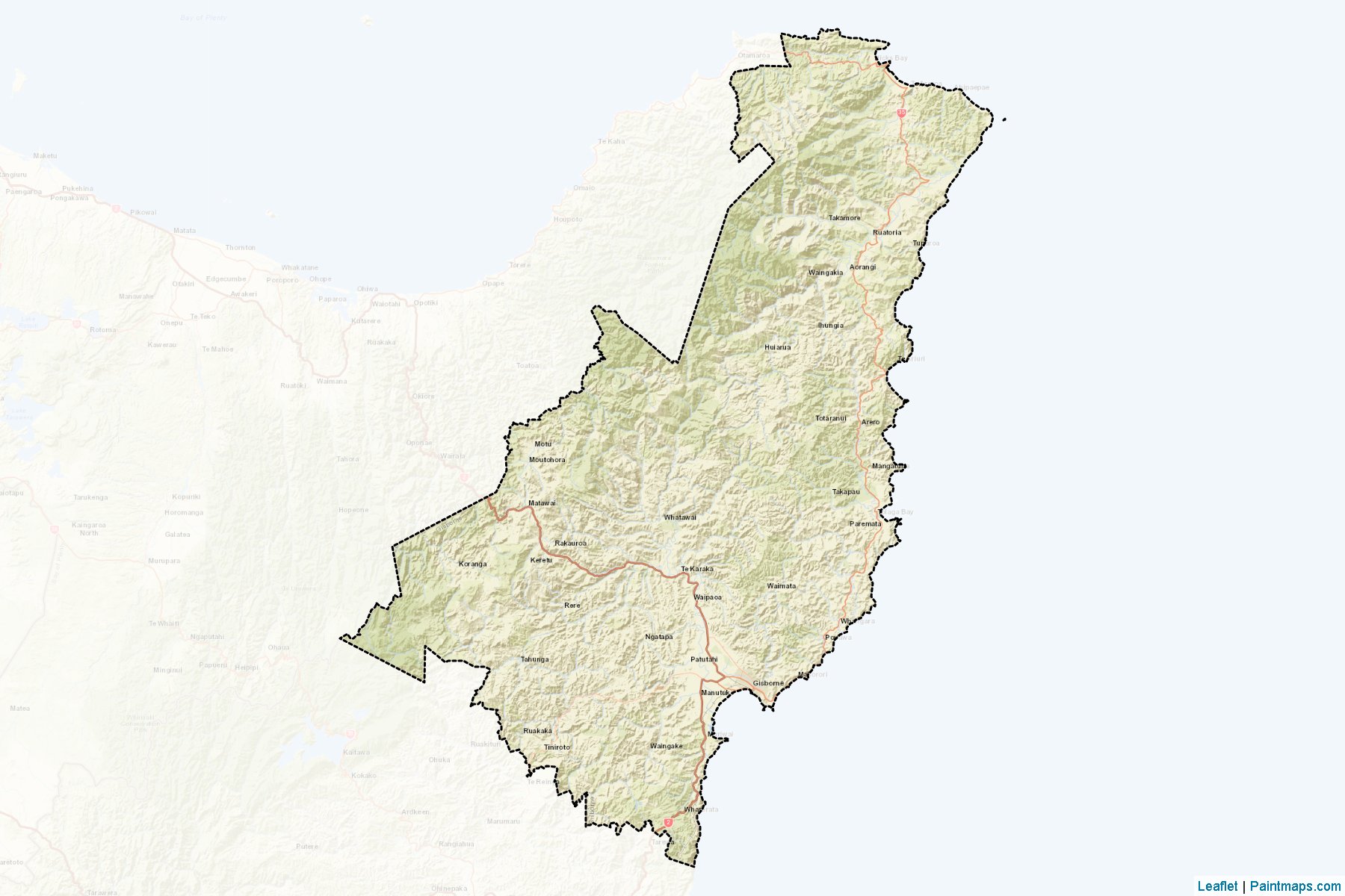 Gisborne (Gisborne Region) Map Cropping Samples-2