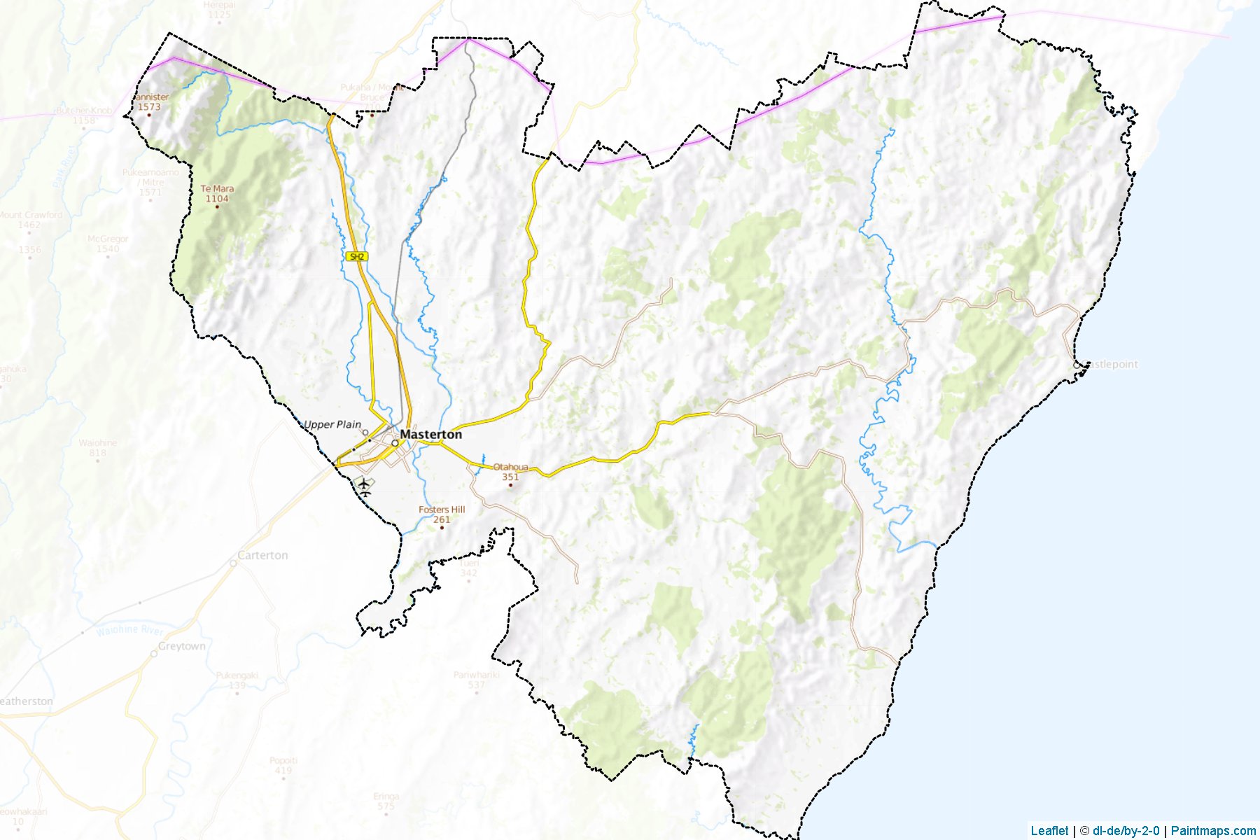 Muestras de recorte de mapas Masterton District (Wellington Region)-1