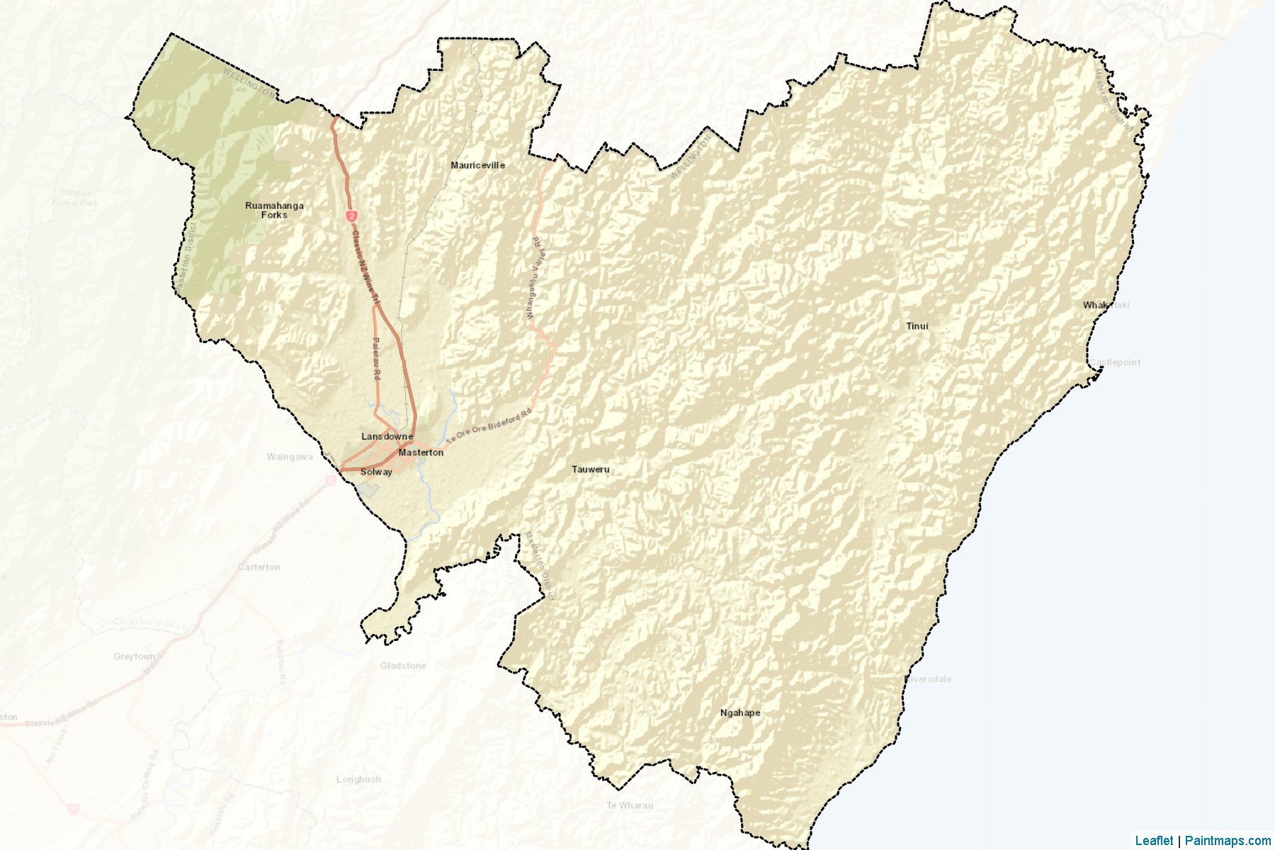 Muestras de recorte de mapas Masterton District (Wellington Region)-2