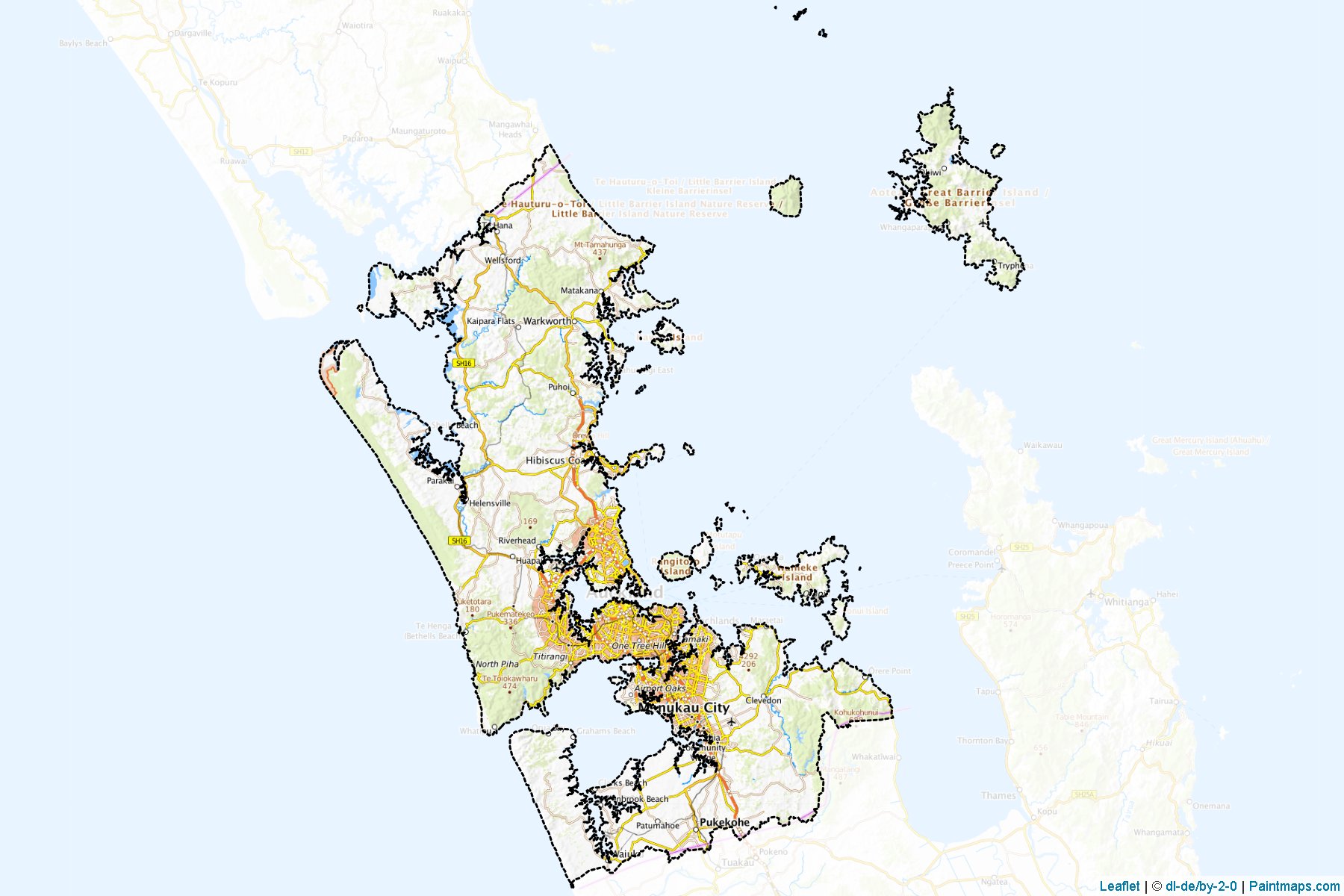 Muestras de recorte de mapas Auckland (Auckland Region)-1