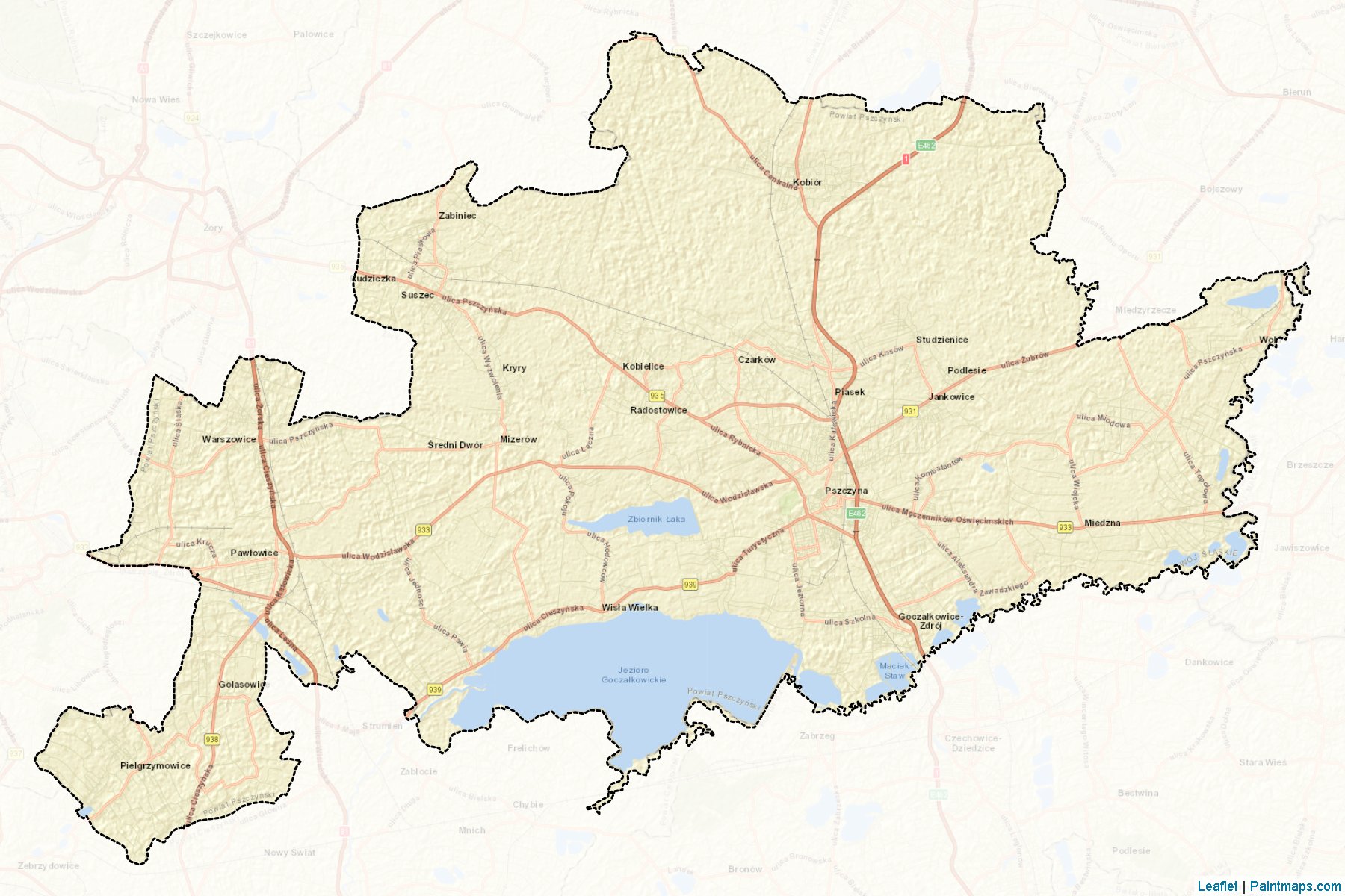 Pszczyński (Silesian Voivodeship) Map Cropping Samples-2