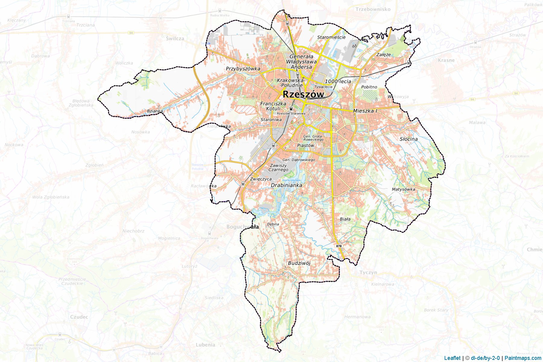 Rzeszów (Podkarpackie) Map Cropping Samples-1