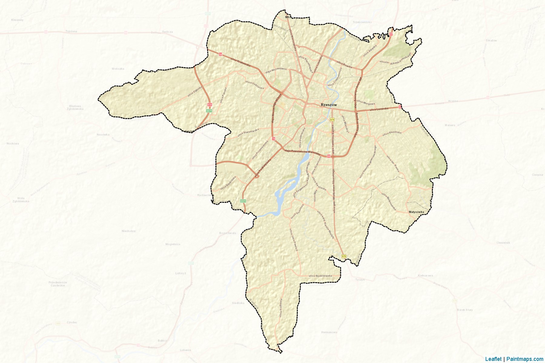 Rzeszów (Podkarpackie) Map Cropping Samples-2