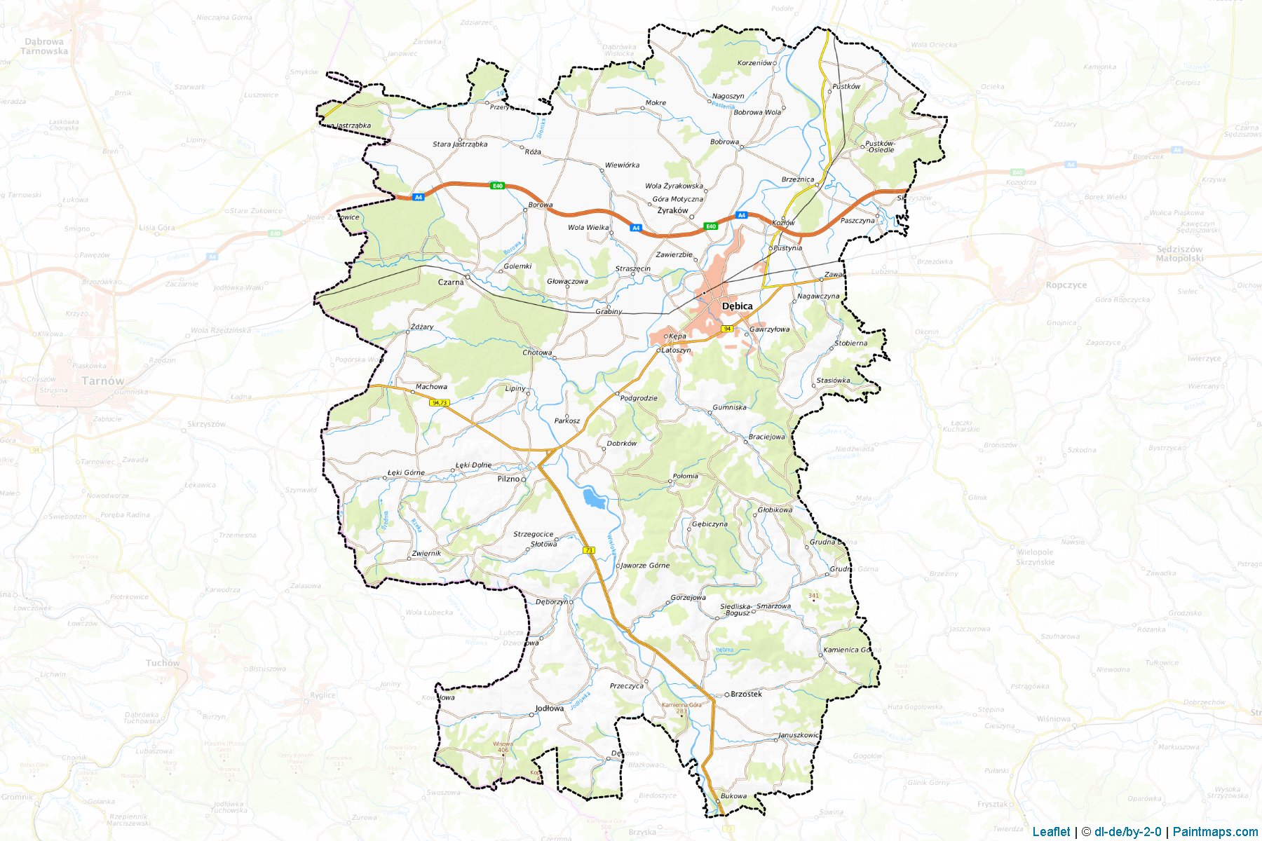 Dębicki (Podkarpackie) Map Cropping Samples-1