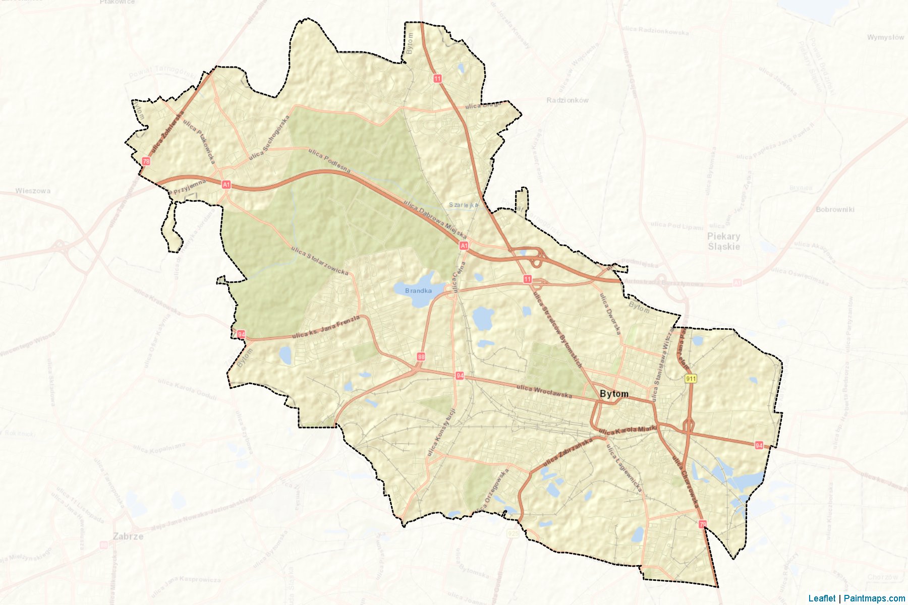 Bytom (Silesian Voivodeship) Map Cropping Samples-2