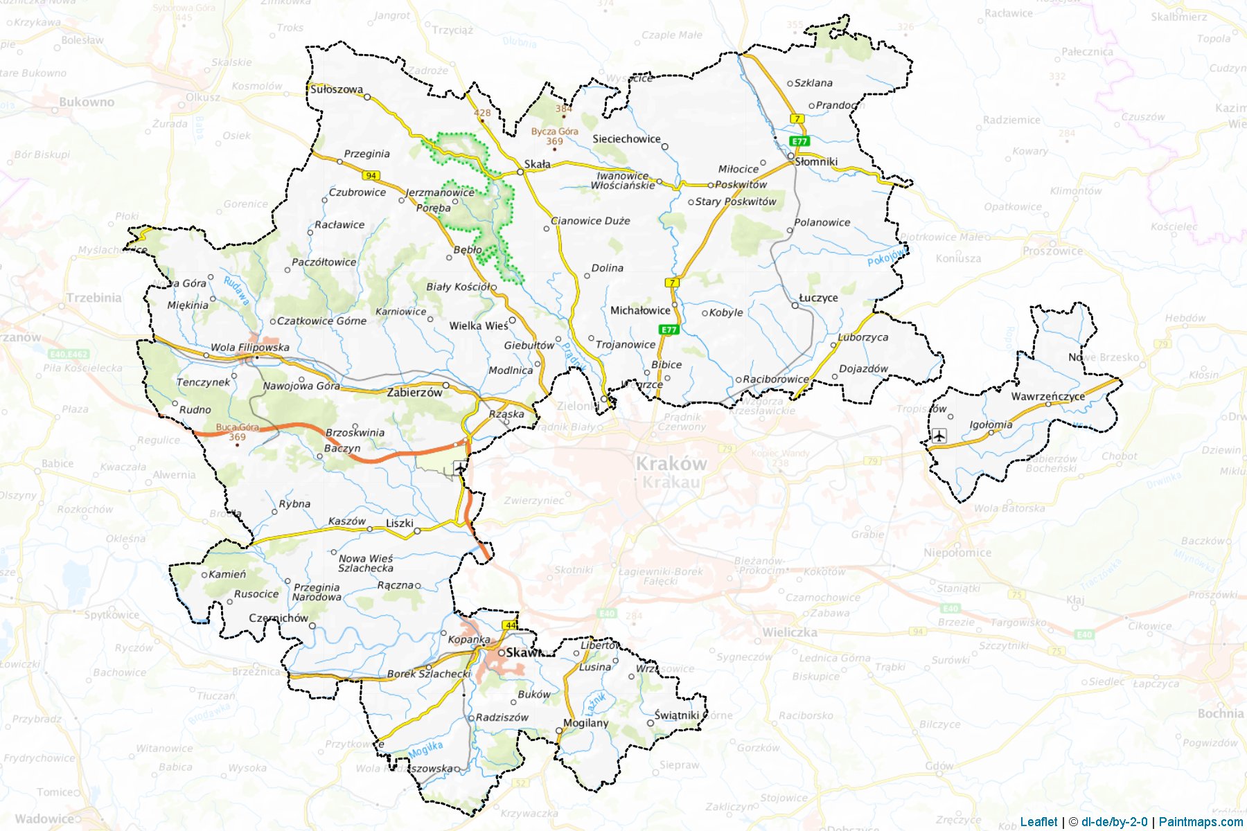 Kraków (Lesser Poland Voivodeship) Map Cropping Samples-1