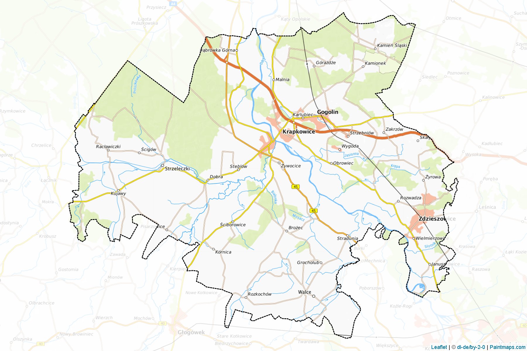 Muestras de recorte de mapas Krapkowicki (Opolskie)-1