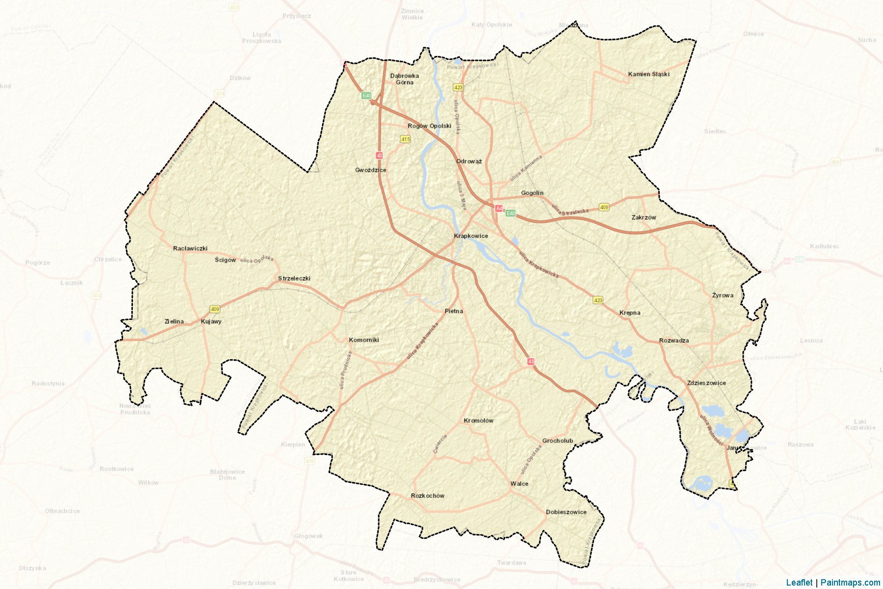 Muestras de recorte de mapas Krapkowicki (Opolskie)-2