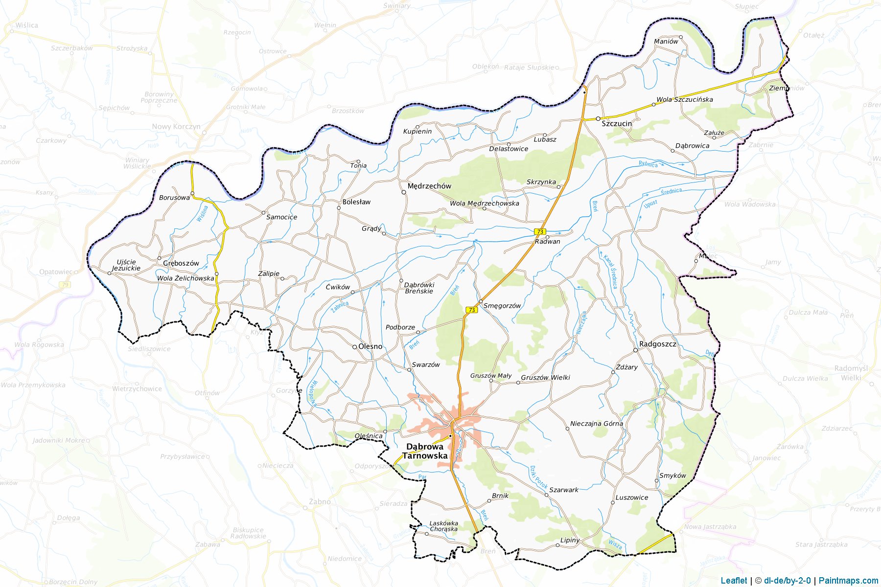 Dąbrowski (Lesser Poland Voivodeship) Map Cropping Samples-1