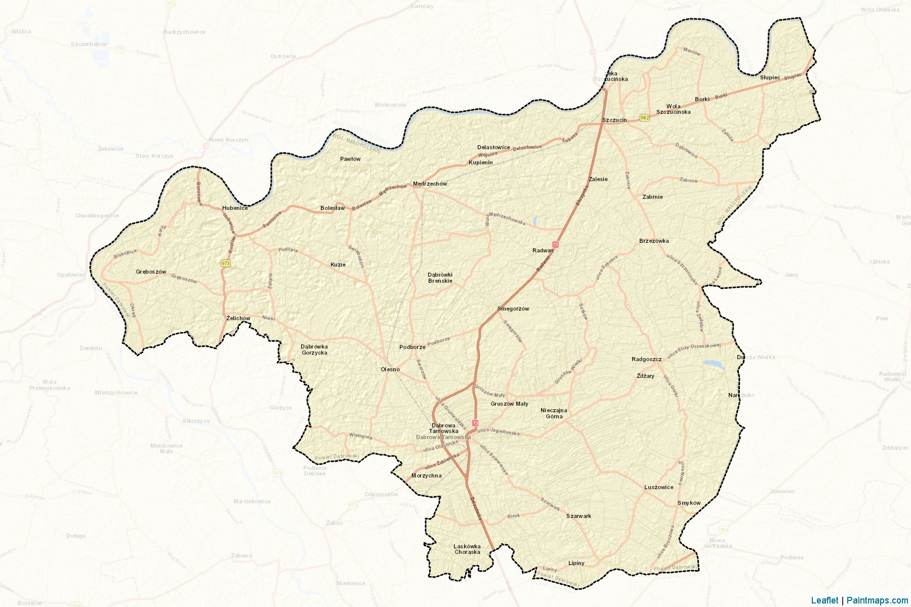 Dąbrowski (Lesser Poland Voivodeship) Map Cropping Samples-2