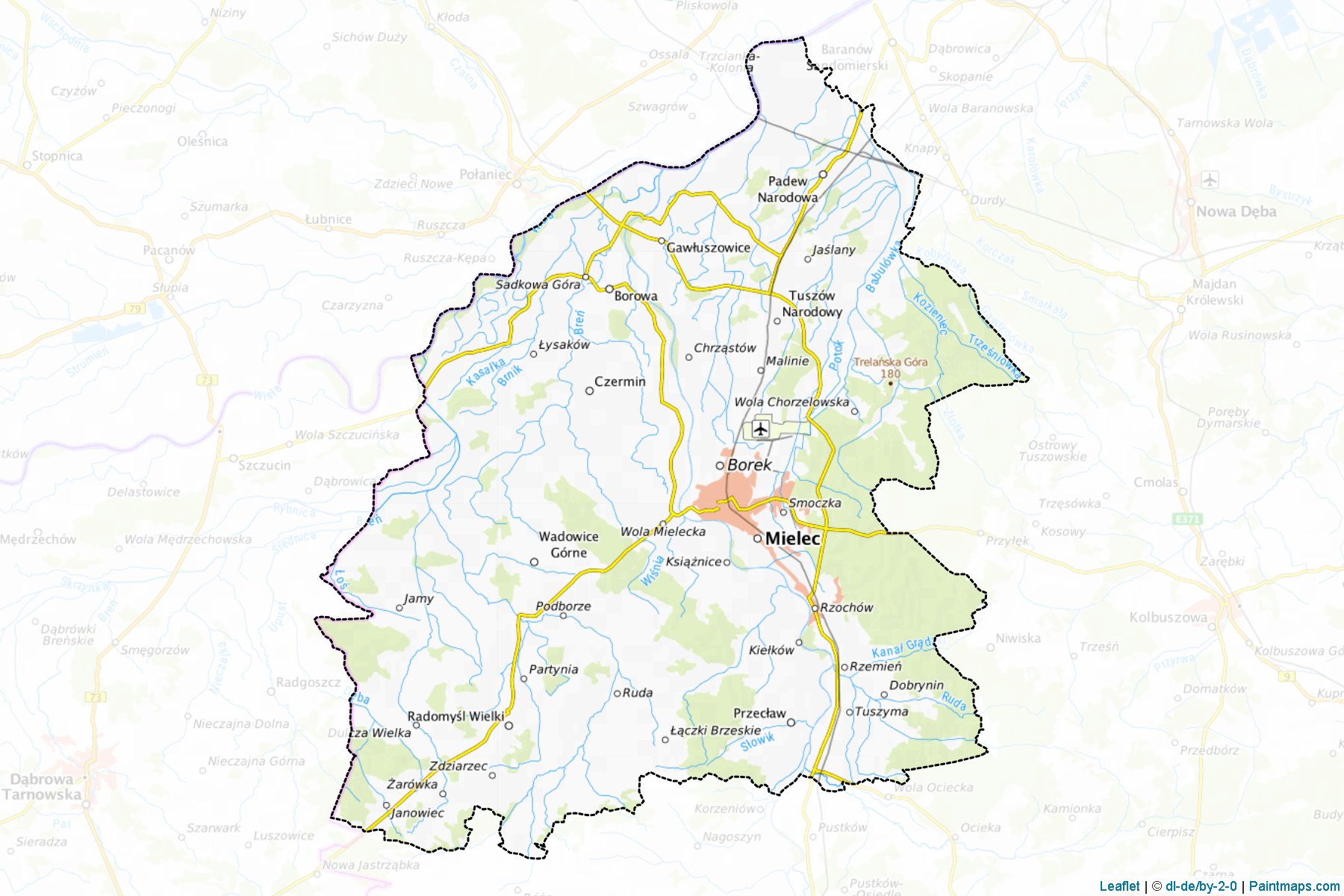 Mielec (Podkarpackie) Map Cropping Samples-1