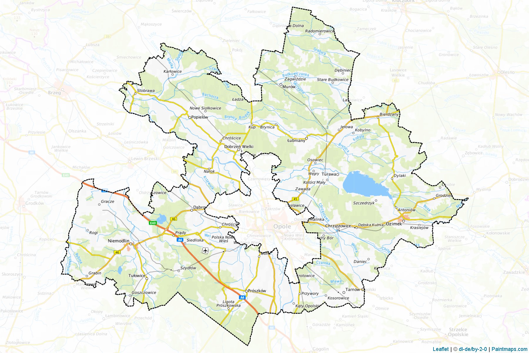 Opolski (Opole Voyvodalığı) Haritası Örnekleri-1