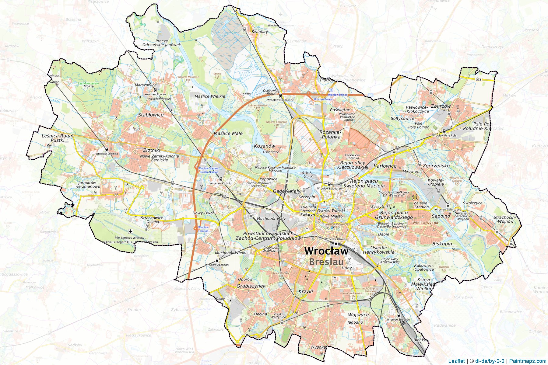 Wrocław (dolnoslaskie) Map Cropping Samples-1