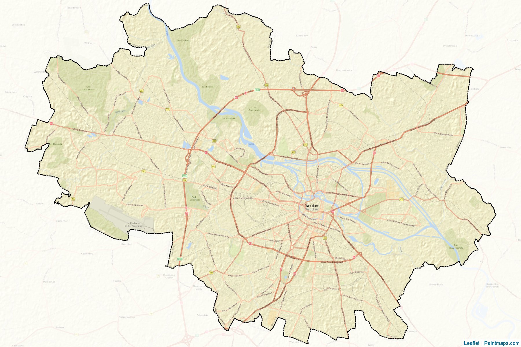 Wrocław (dolnoslaskie) Map Cropping Samples-2